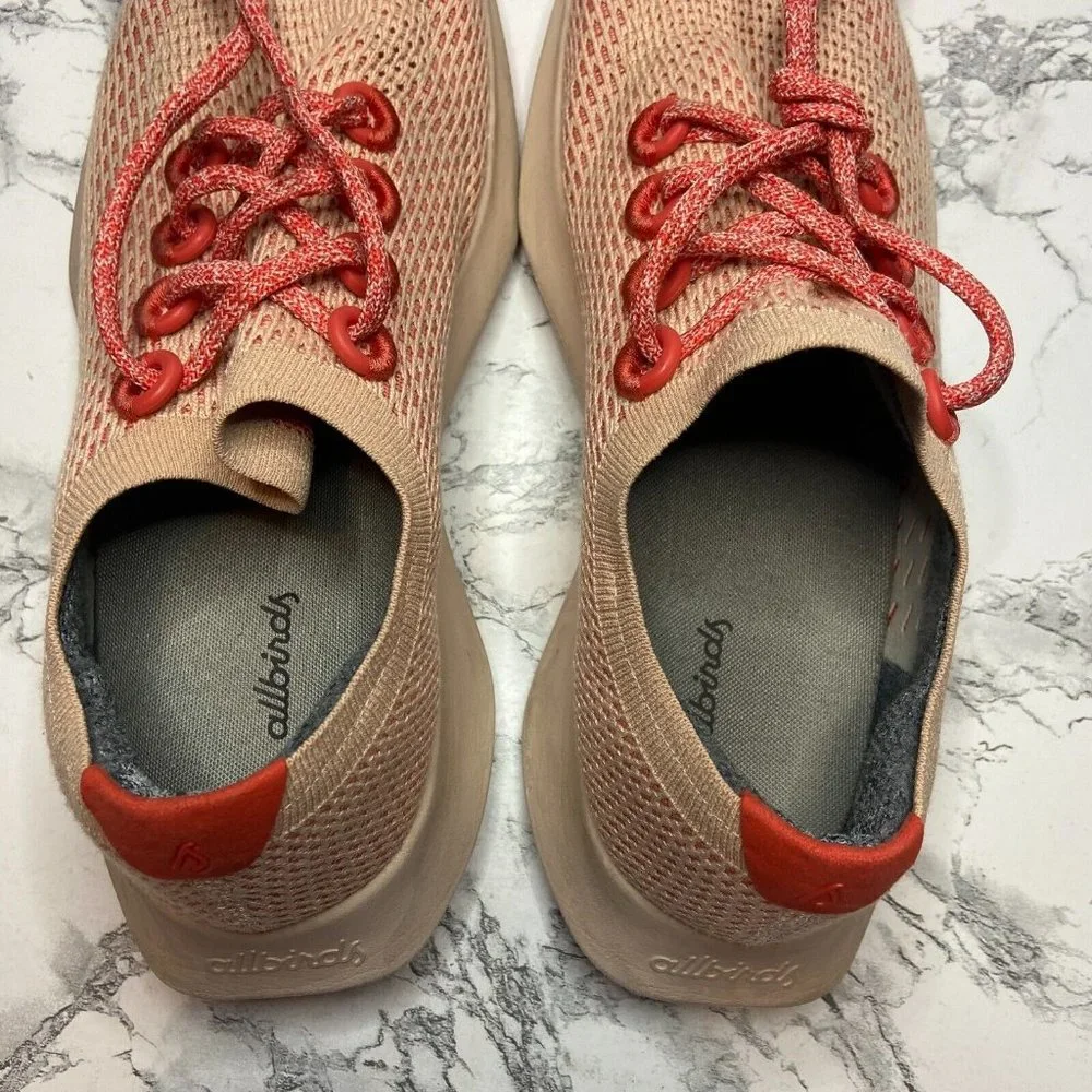 Allbirds Men 9.5 Tree Dasher Shoe Coral Pink Sneaker Lace Up Athletic Active Gym - Picture 7 of 9
